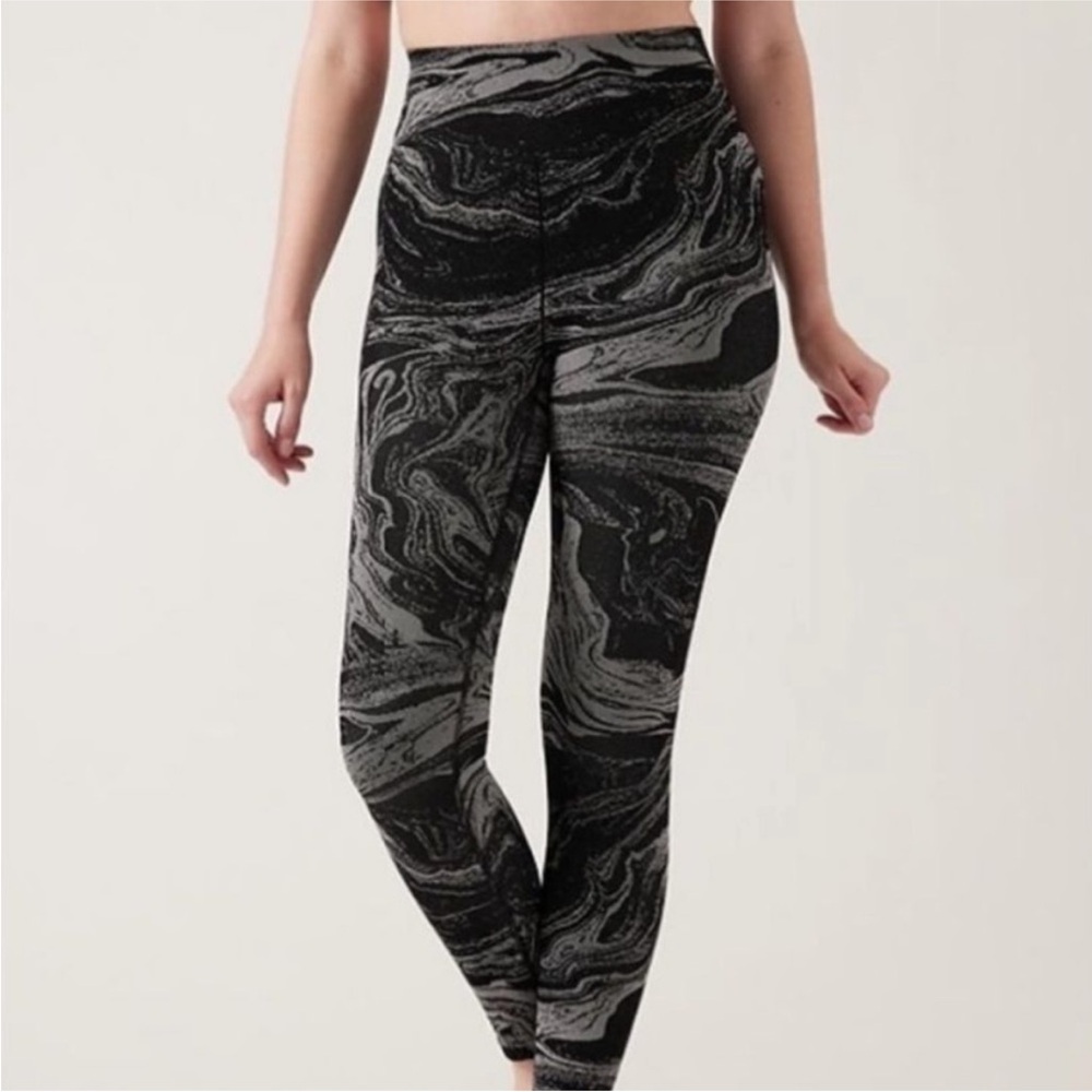 NWOT Athleta Aurora Shine Tights run yoga workout leggings XL
